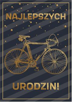 ART NUVO KARTKA B6 URODZINY FF 203