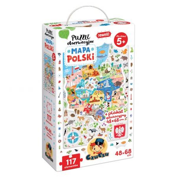 czuczu puzzle obserwacyjne mapa polski  117el