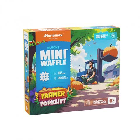 MARIO-KLOCKI MINI WAFLE FARMER WÓZEK WIDŁOWY 50EL
