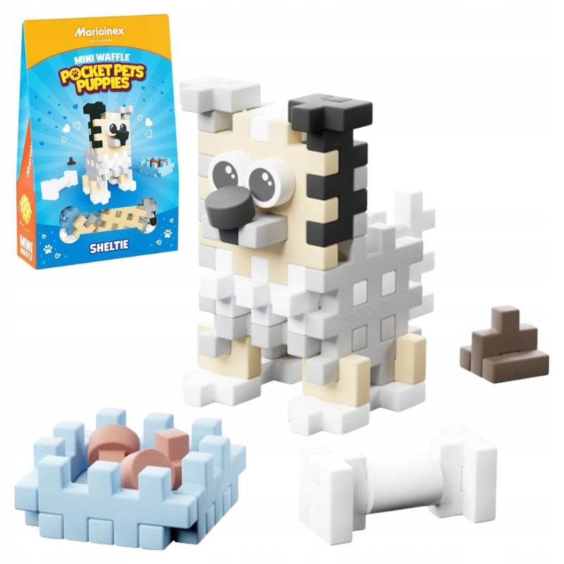 MARIO-KLOCKI MINI WAFLE POCKET PETS PUPPIES OWCZAREK SZETLANDZKI