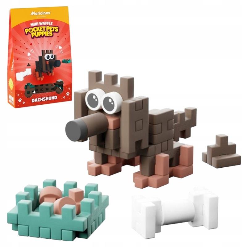 MARIO-KLOCKI MINI WAFLE POCKET PETS PUPPIES JAMNIK