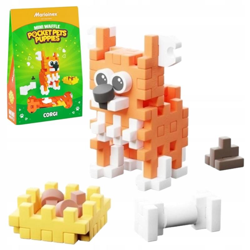 MARIO-KLOCKI MINI WAFLE POCKET PETS PUPPIES CORGI