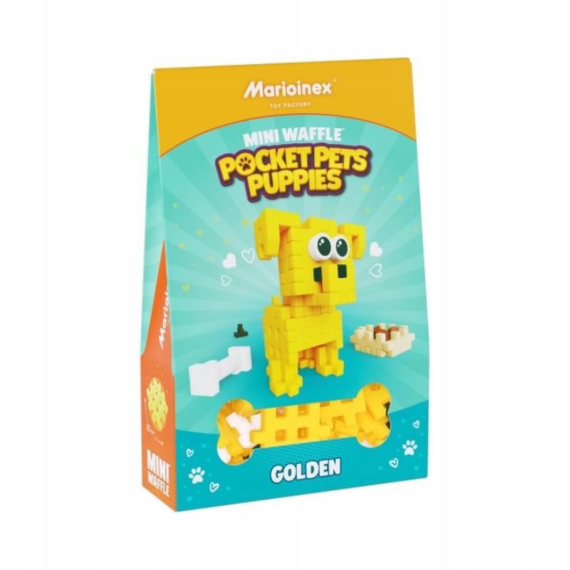 MARIO-KLOCKI MINI WAFLE POCKET PETS PUPPIES GOLDEN RETRIEVER