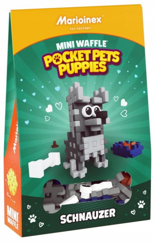 MARIO-KLOCKI MINI WAFLE POCKET PETS PUPPIES SZNAUCER