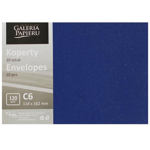 KOPERTA C6 120g/10szt GRANATOWA MIKA 280246 ARGO