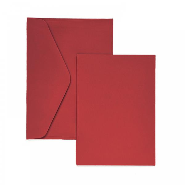 baza do kartek c6 czerwony gładki karneti koperta 5szt 283112 argo