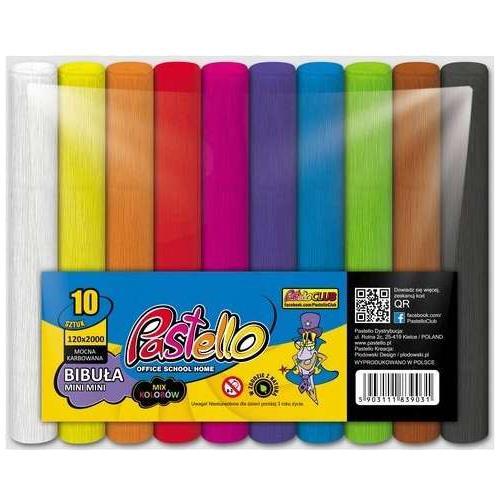 BIBUŁA MINI MINI CLASSIC 12*200CM A'10  MIX PASTELLO