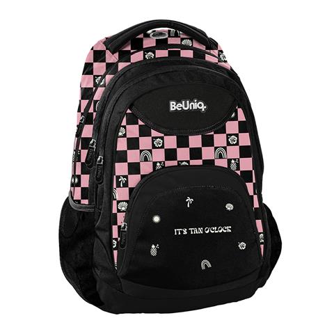 PASO PLECAK SZKOLNY PINK CHECK BEUNIQ BU26SU2708