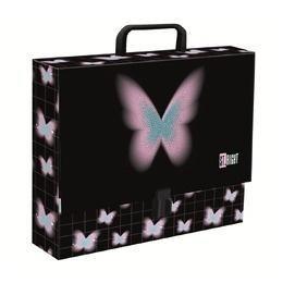 MAJEWSKI TECZKA Z RĄCZKĄ A4 XL 33x24,8x9CM ST.RIGHT PASTEL BUTTERFLY