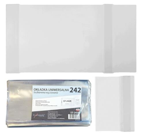 MAJEWSKI-OKŁADKA ST-242R. REGULOWANA BEZBARWNA Z KODEM EAN NA SZT. OP.25szt