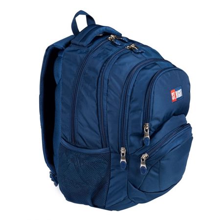 majewski plecak szkolny 4-komorowy st.  right st.navy blue bp-05
