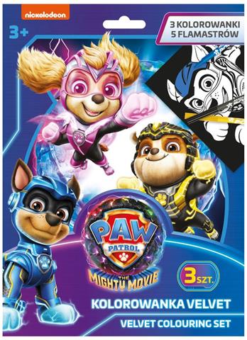 MAJEWSKI ZESTAW AKSAMITNYCH KOLOROWANEK ZFLAMASTRAMI 8 ELEMENTÓW PSI PATROL /12/
