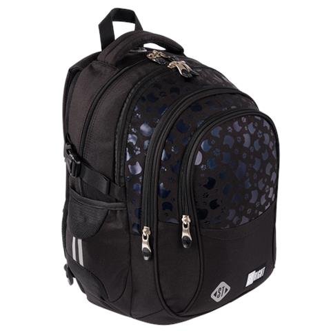 MAJEWSKI PLECAK 4-KOMOROWY STRIGHT BP-01BLACK CATS