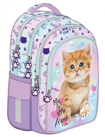 MAJEWSKI PLECAK 4-KOMOROWY BPL-58 MY LITTLE FRIEND PASTEL KITTY