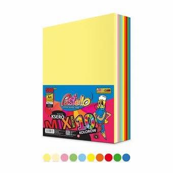 PAPIER KSERO A4 80G 500ARK. MIX 10kol.