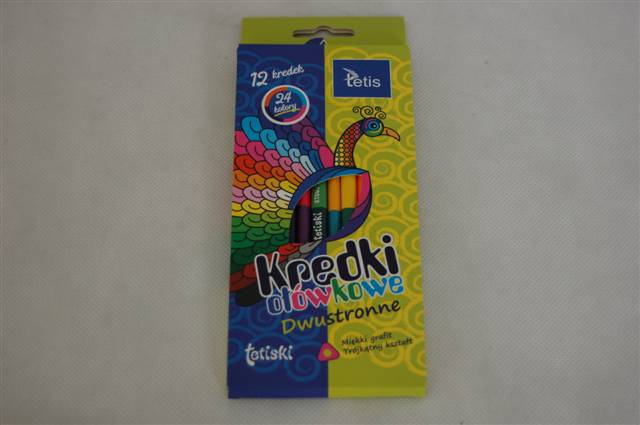 TETIS KREDKI OŁÓWKOWE 12/24KOL.TRÓJK.   KT005-AB /12/