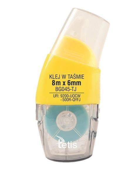 tetis klej w taśmie permanentny 6mm*8m  bg045-tj /12/