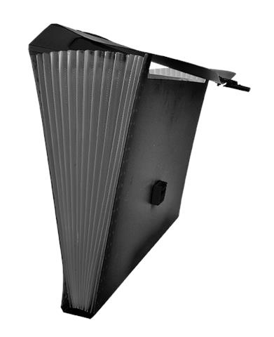 TETIS TECZKA A4 HARMONIJKOWA PP Z RĄCZKĄ13 PRZEGRÓDEK CZARNA BT623-V