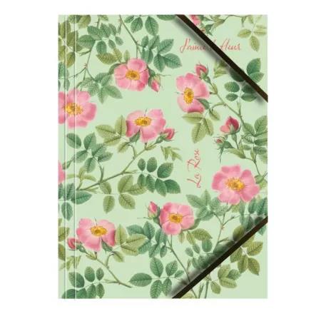 TETIS TECZKA A4 Z GUMKĄ NAROŻNĄ RÓŻE    350G BT601-D1 /6/