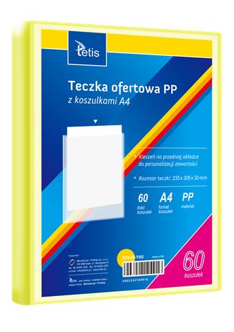 TETIS TECZKA OFERTOWA A4 PP 60 KOSZULEK ŻÓŁTA BT630-Y60