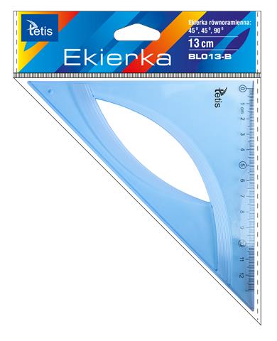TETIS EKIERKA RÓWNORAMIENNA 13CM NIEBIESKA BLO13-B /30/