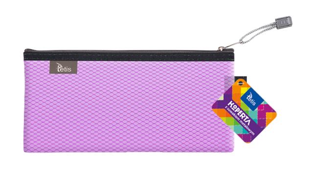 TETIS KOPERTA DL Z SUWAKIEM METALOWYM   FIOLETOWA 24x12cm A`1 24x12cm BT609-F