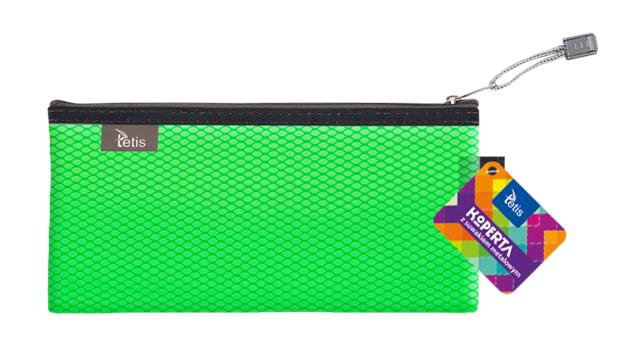 TETIS KOPERTA DL Z SUWAKIEM METALOWYM   ZIELONA 24x12cm A`1 BT609-Z