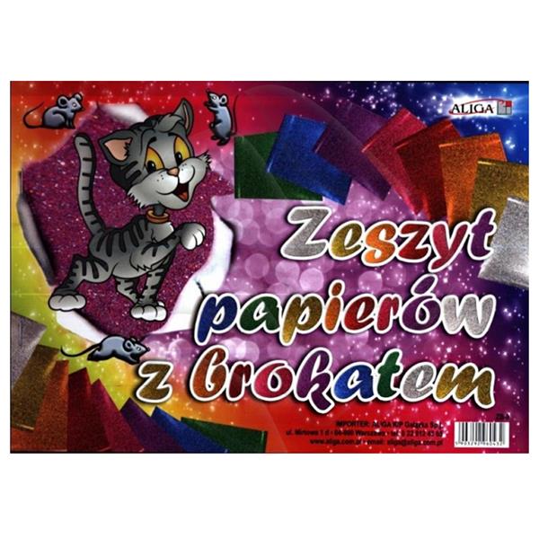 aliga zeszyt papierow z brokatem zb-8 b5/10/
