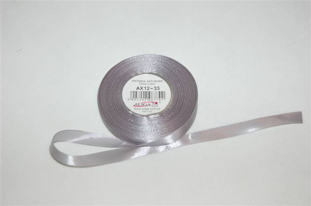aliga wstążka satynowa ax12-33 szary 12mm*32m/4/