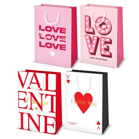 TORBA OZDOBNA 13,5*23*8cm DELTA TMV/1   WALENTYNKA /10/