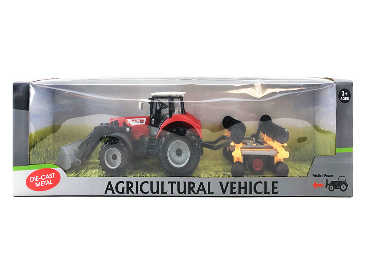 traktor z łychą i talerzówką 005026 czapska