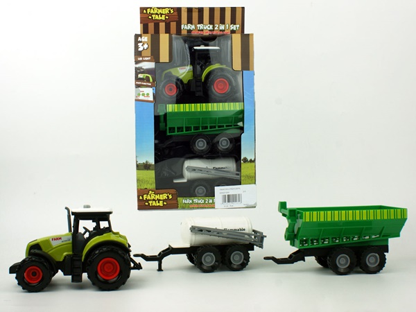 traktor z przyczepami 005427 czapska