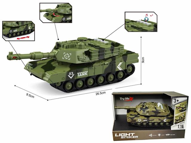 CZOŁG 1:16 ŚWIATŁO DŹWIĘK 28,5X13X17,5CM 001743 CZAPSKA