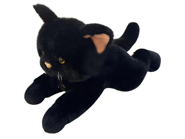 MASKOTKA KOT LEŻĄCY 55 CM CZARNY 010789 CZAPSKA