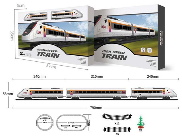 KOLEJKA ZESTAW Z POCIĄGIEM SPEED TRAIN ROZMTORU:101X170CM ŚWIATŁO CZAPSKA 011603