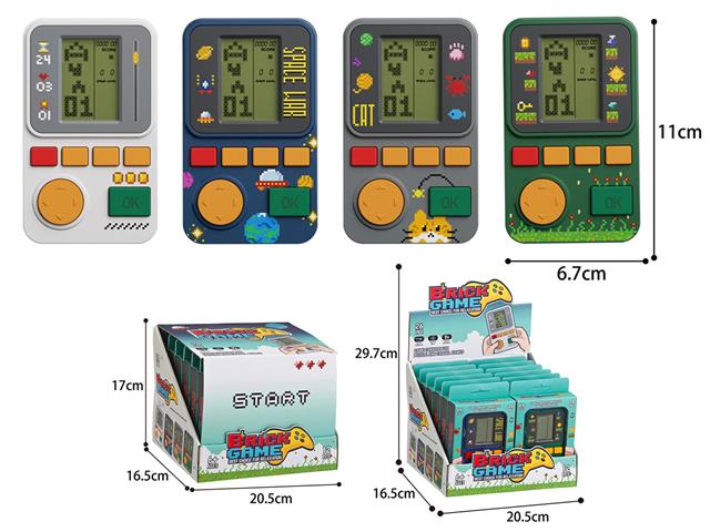 GRA TETRIS 6,7X11CM 4 KOL /12/ CZAPSKA  012922
