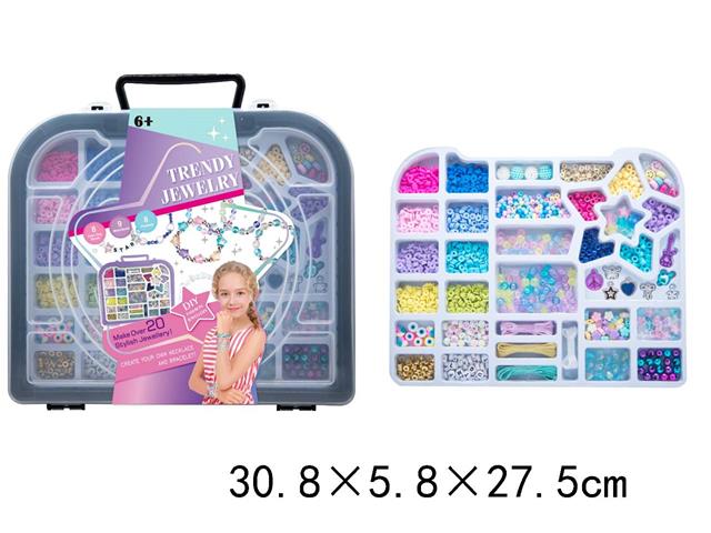 ZESTAW KORALIKÓW DO ROBIENIA BRANSOLETEK W WALIZCE 012941 CZAPSKA