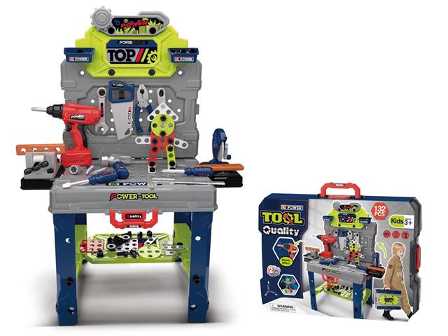 WARSZTAT NARZĘDZIOWY Z WIERTARKĄ 81,5X58,5X31,5CM WALIZKA CZAPSKA