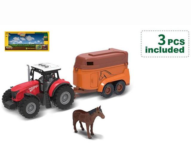 TRAKTOR Z PRZYCZEPĄ DLA KONI ŚWIATŁO, DŹWIĘK 012978 CZAPSKA