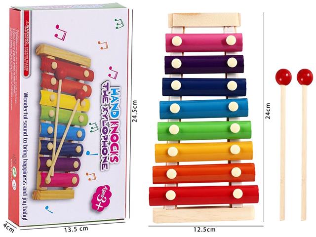 CYMBAŁKI DREWNIANE 24X12,5CM COLOR BOX ROZM OPAK 25X13X4CM 013063 CZAPSKA