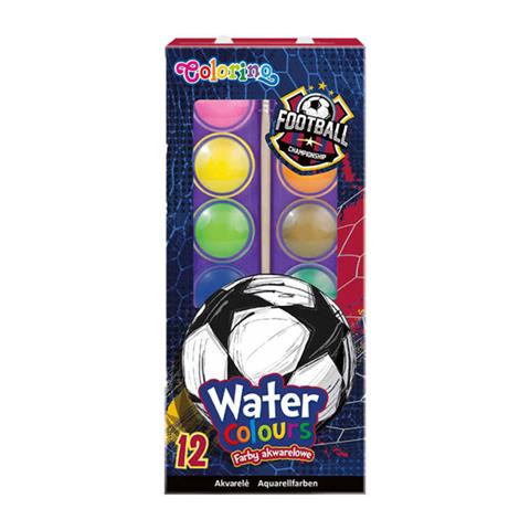 COLORINO FARBY AKWARELOWE 12 KOLORÓW    FOOTBALL 21719PTR PATIO /12/