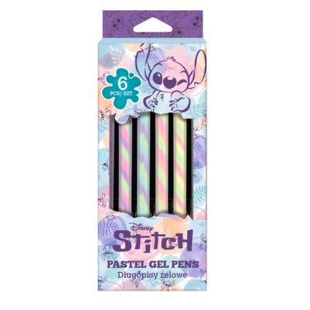 COOL PACK DŁUGOPISY ŻELOWE 6 KOLORÓW    PASTELOWE STITCH 92016PTR PATIO