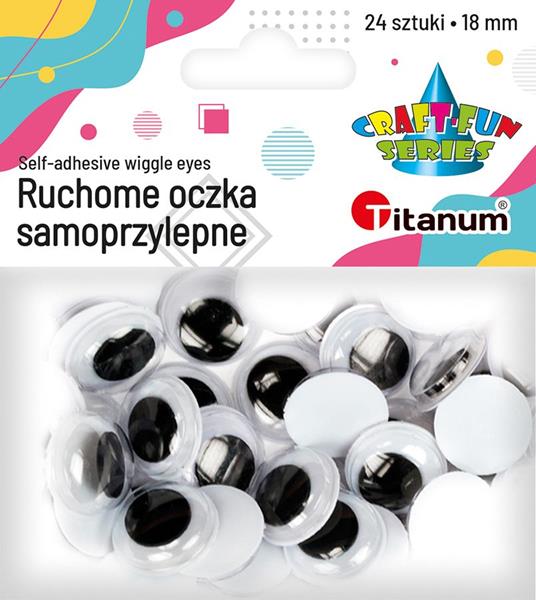 titanum oczy samoprzylepne 18mm a`24