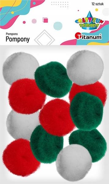 TITANUM-BN POMPONY AKRRYLOWE A`12 3,5CM XMASS