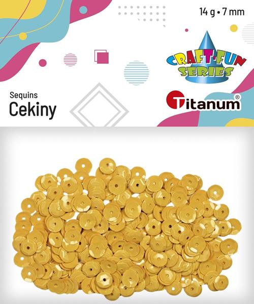 titanum cekiny koło 7mm c.żółte 486007
