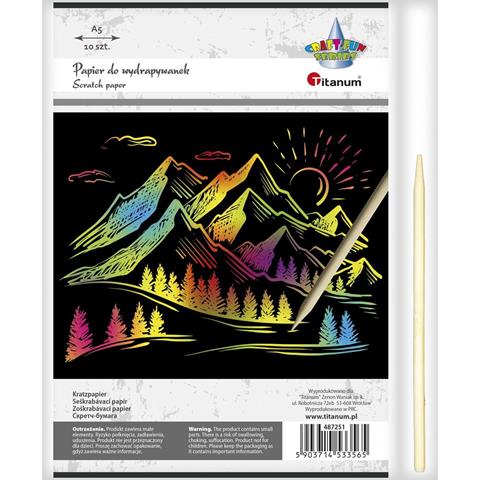 TITANUM PAPIER DO WYDRAPYWANEK A5 10SZT
