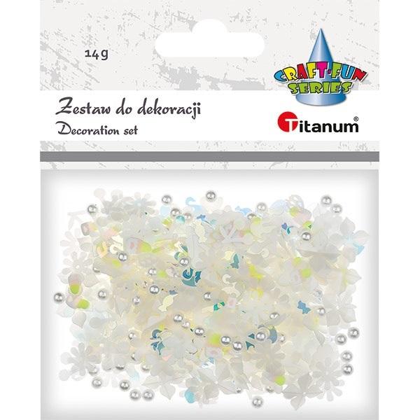 titanum zestaw dekoracyjny biały mtlp-pa160