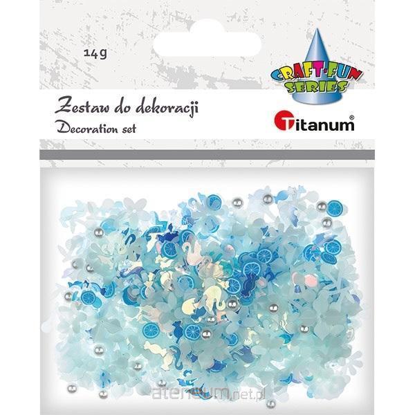 titanum zestaw dekoracyjny niebieski mtlp-pa159