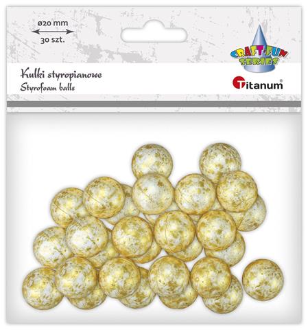 TITANUM KULKI STYR.ZŁOTE 20MM/30SZT