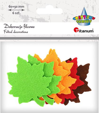 TITANUM LIŚCIE Z FILCU A`6SZT   PJ-072